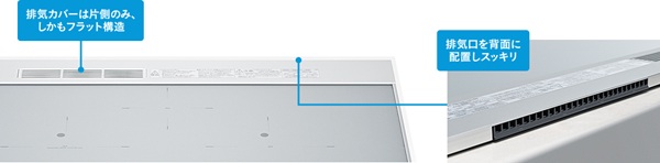 コンパクトになった排気口