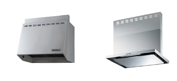 シロッコファンとプロペラファンのレンジフードの写真