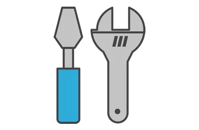 ドライバーとスパナのイラスト