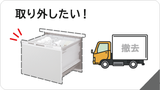 キッチン機器の撤去