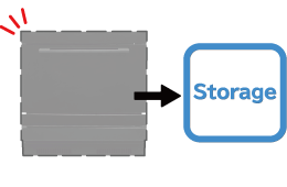 電気オーブンを撤去して収納にするイメージ