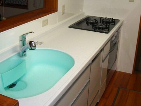 ビルトイン機器を再利用してコストダウン　浄水器と食洗機再利用　施工後