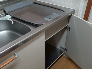 島根県安来市にて上蓋式食洗機MISW-4511からNP-45MS9への買い替え工事12