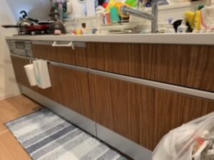 広島県広島市にてハウステックキッチンに食洗機新規設置事例1