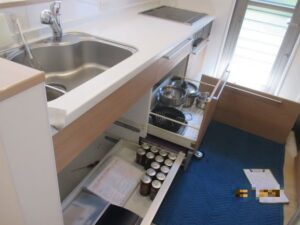 長崎県諫早市にてスライドオープン食洗機の新設工事