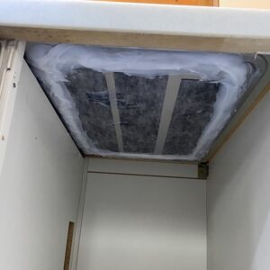 ナショナル松下電工（ナイス）カウンタートップ食洗機取替 ステンレスフタ裏コーキング