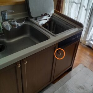 ナショナル松下電工（ナイス）カウンタートップ食洗機取替 前扉取っ手