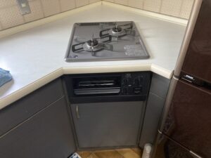 愛媛キッチン取付け隊　コンパクト2口コンロの交換　施工後