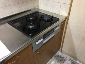 和歌山キッチン取付け隊　ガスコンロの取替　施工後