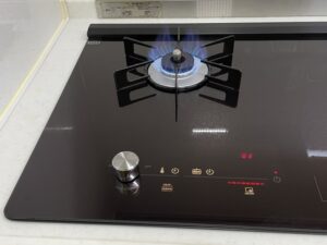 広島キッチン取付け隊　ハイブリッドコンロに取替