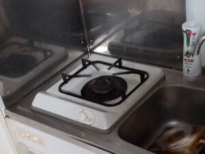 神奈川のキッチン取付け隊　賃貸ミニキッチン1口コンロ交換