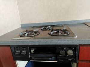 山口キッチン取付け隊　ガスコンロの取替　施工前 