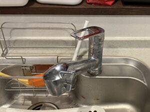 山口キッチン取付け隊　タカギ浄水栓の工事　施工前 