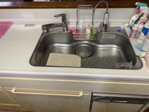 タッチレス水栓の取替　施工前