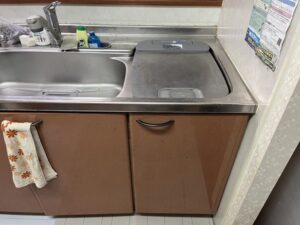 滋賀キッチン取付け隊　トップオープン食洗機の工事　施工前