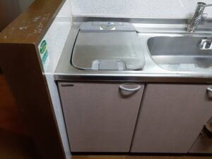 山口キッチン取付け隊　トップオープン食洗機の工事　施工前 