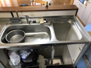 トップオープン食洗機の工事　施工前