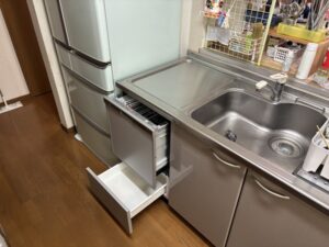 石川キッチン取付け隊　トップオープン食洗機の工事　施工後