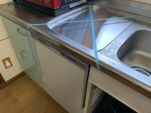 トップオープン食洗機の工事　施工後