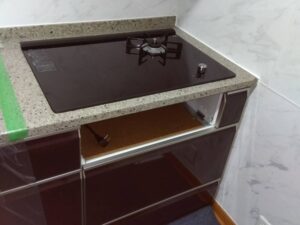 愛媛キッチン取付け隊　ハイブリッドコンロに取替