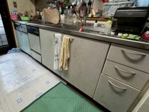 宮崎キッチン取付け隊　フロントオープン食洗機の工事　施工前