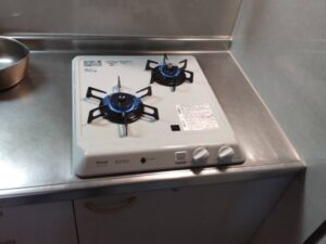 ガスコンロの基本的な選び方　2口コンパクトコンロ取替　施工後