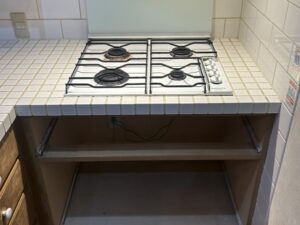 ガスコンロの基本的な選び方　グリルなしコンロ工事　施工前