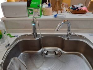 ビルトイン浄水器の面白い選び方　シーガルフォーから取り替えたい　パナソニック還元水素水　施工後