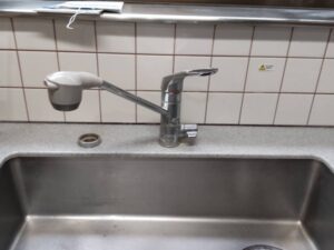 ビルトイン浄水器の面白い選び方　ハンズフリータイプに替えたい　LIXIL　施工前