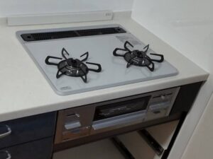 ガスコンロの基本的な選び方　バーナー口数を減らしてみる　施工後