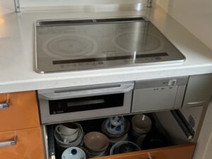 電気コンロの根本的な選び方　ブラックカラーにしてみる　施工前
