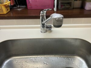 ビルトイン浄水器の面白い選び方　同じカートリッジで替えたい　施工後