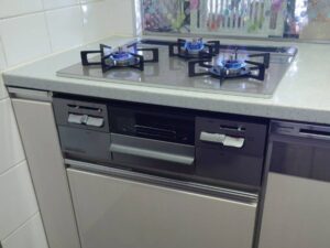 ガスコンロの基本的な選び方　魚焼グリル付きコンロ交換　施工後