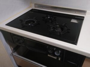 群馬キッチン取付け隊　ガスコンロの取替　施工前