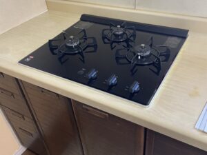 群馬キッチン取付け隊　グリルなしガスコンロの工事　施工後