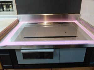 群馬キッチン取付け隊　サンウェーブ特殊コンロの工事　施工後