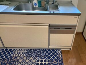 岡山キッチン取付け隊　シンク下食洗機リフォーム　施工後