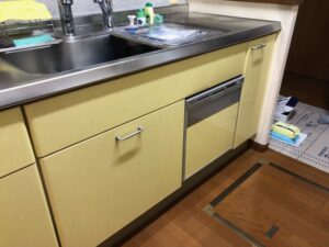 熊本キッチン取付け隊　シンク下食洗機リフォーム　施工後