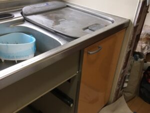 福島キッチン取付け隊　トップオープン食洗機の工事　施工前