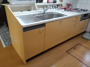 岡山キッチン取付け隊　トップオープン食洗機の工事　施工後