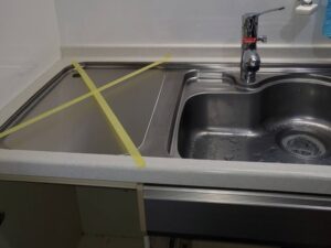食洗機とかの機器を取り外して収納スペースに活用　ミカドトップオープン　施工後