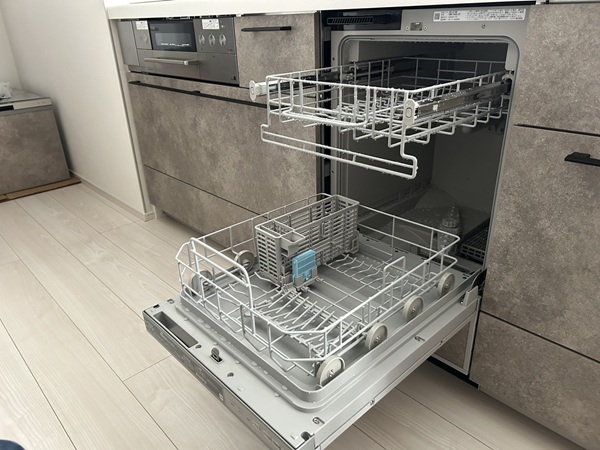 浅型スライドをフロントオープン食洗機へ　リンナイのフロントオープンに取替工事　施工後