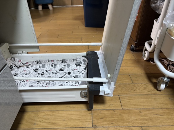 レーリングセットが破損したケース