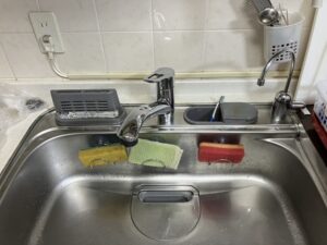熊本キッチン取付け隊　ワンホールシングル水栓の取替　施工後