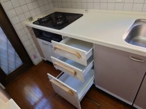 引き出し収納に取替　フロントオープン　施工後