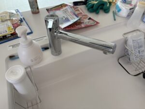 福島キッチン取付け隊　浄水器一体水栓の取替　施工前