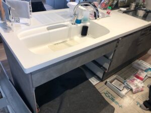 鹿児島キッチン取付け隊　浄水栓を後付け　施工前 