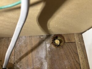 浅型スライドをフロントオープン食洗機へ　パナソニック　給水管キャップ閉栓工事
