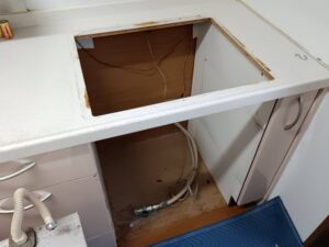 長崎キッチン取付け隊 ガスオーブンの工事 施工前