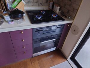 佐賀キッチン取付け隊　ガスオーブンの工事　施工後 